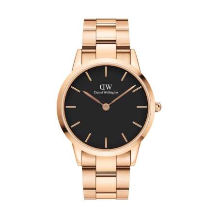 Men Iconic Link Gold Black Watch 40mm