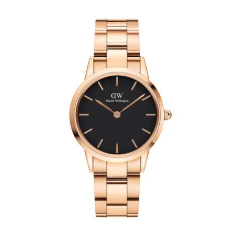 Ladies Iconic Link Gold Black 32mm